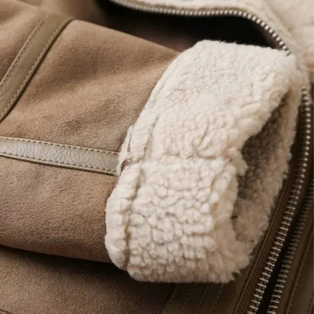 Colette Shearling Suede Jacket